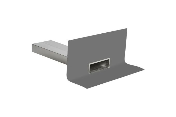 BauderTHERMOFOL PVC Letterbox Parapet Outlet DN205 incl. s/s leaf guard